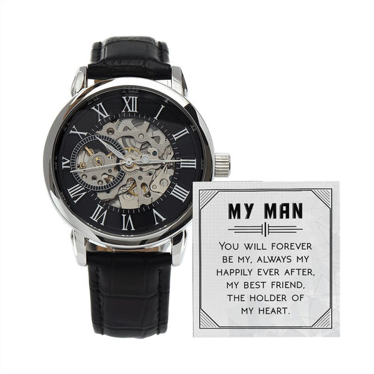 Gift for Husband - Men's Openwork Watch