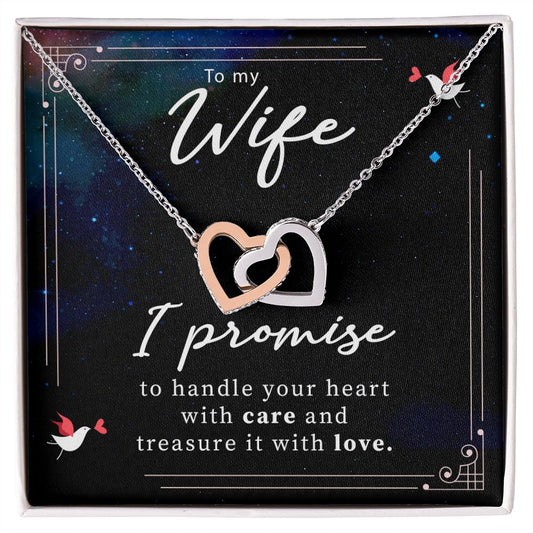 Interlocking Heart Necklace - Wife