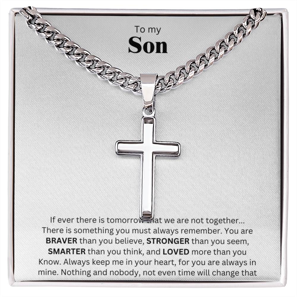 To my son - cuban chain with artisan cross