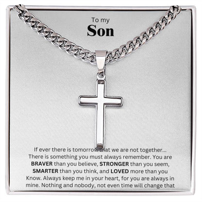 To my son - cuban chain with artisan cross