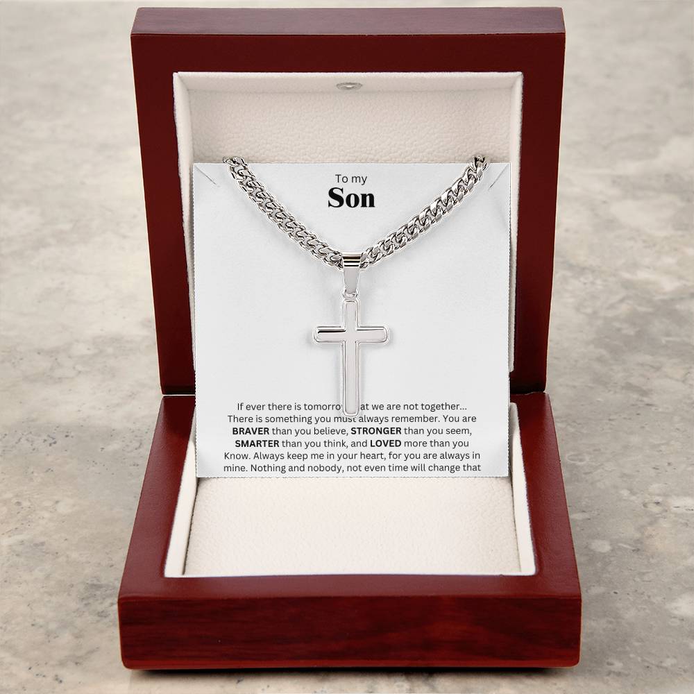 To my son - cuban chain with artisan cross