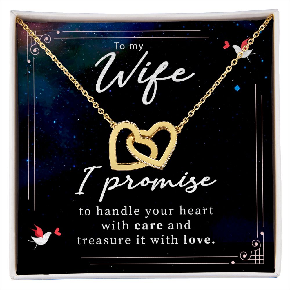 Interlocking Heart Necklace - Wife