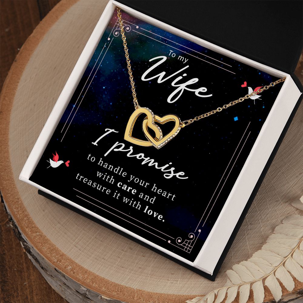 Interlocking Heart Necklace - Wife