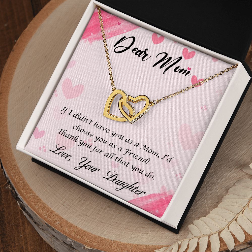Interlocking Hearts Necklace - Mom