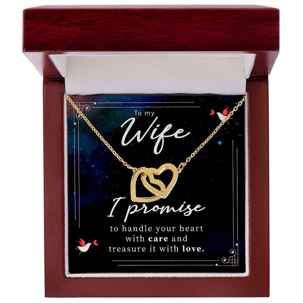 Interlocking Heart Necklace - Wife