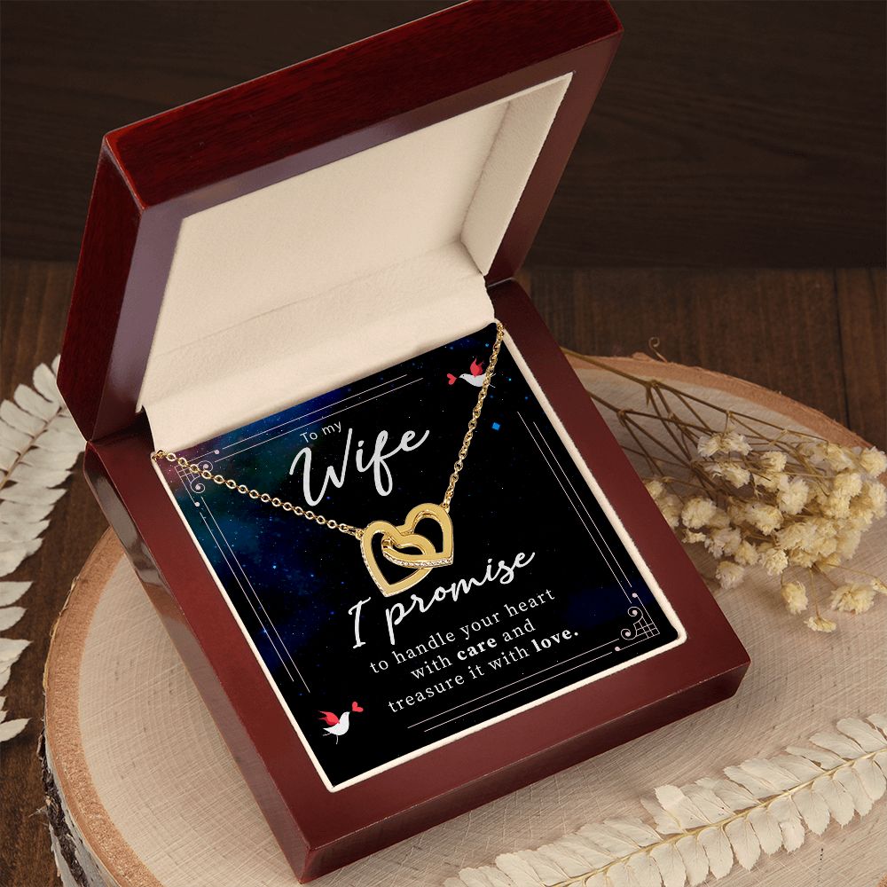 Interlocking Heart Necklace - Wife