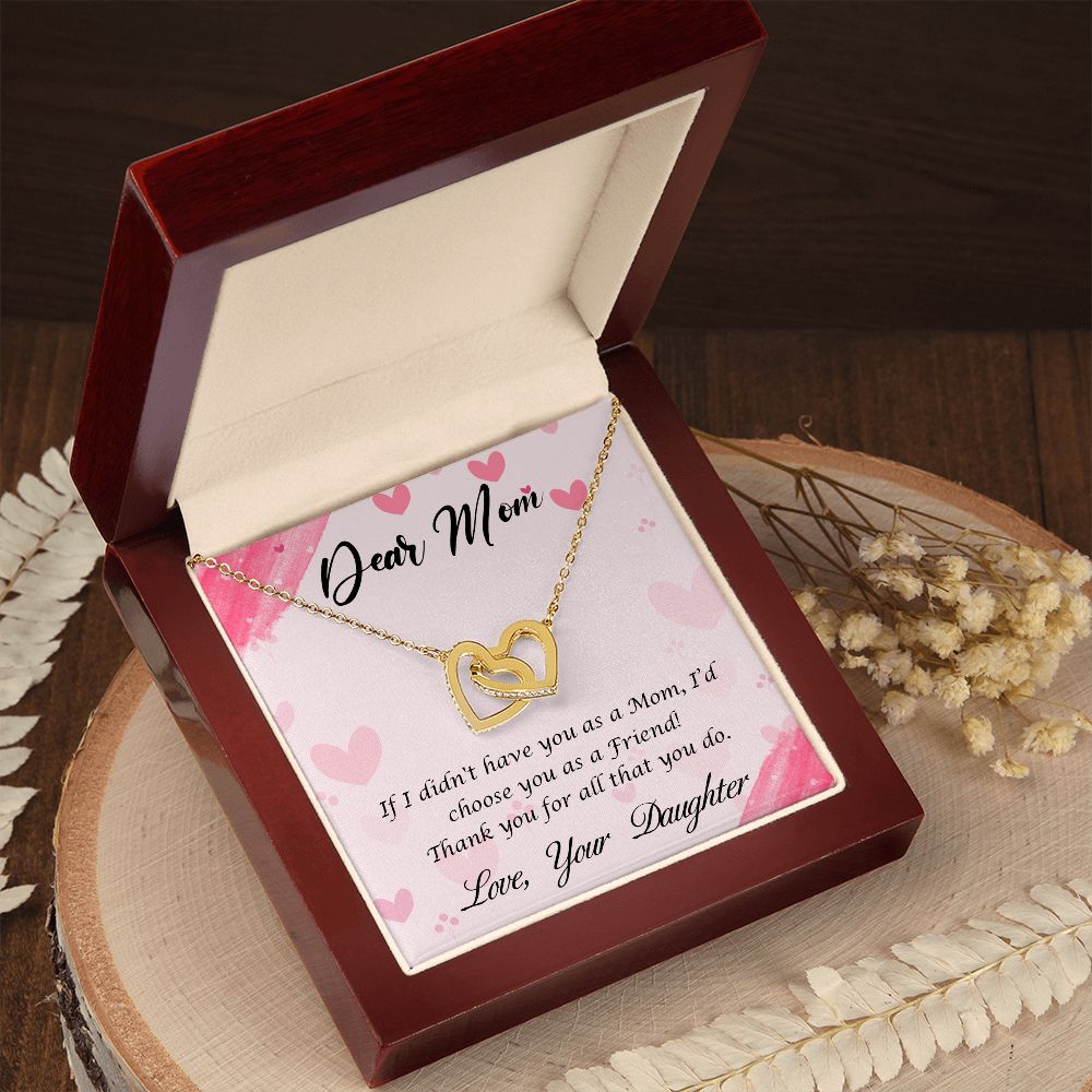 Interlocking Hearts Necklace - Mom
