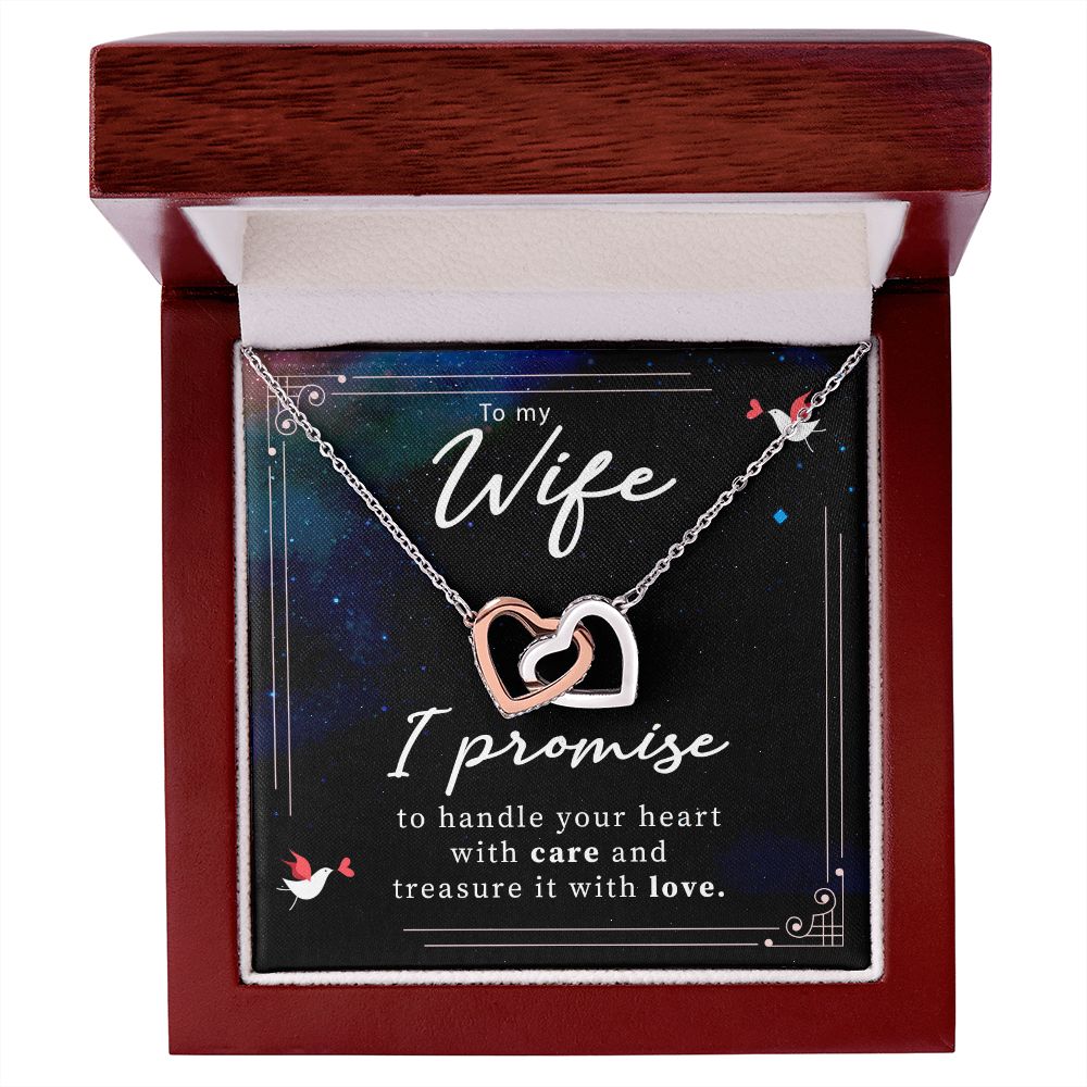 Interlocking Heart Necklace - Wife