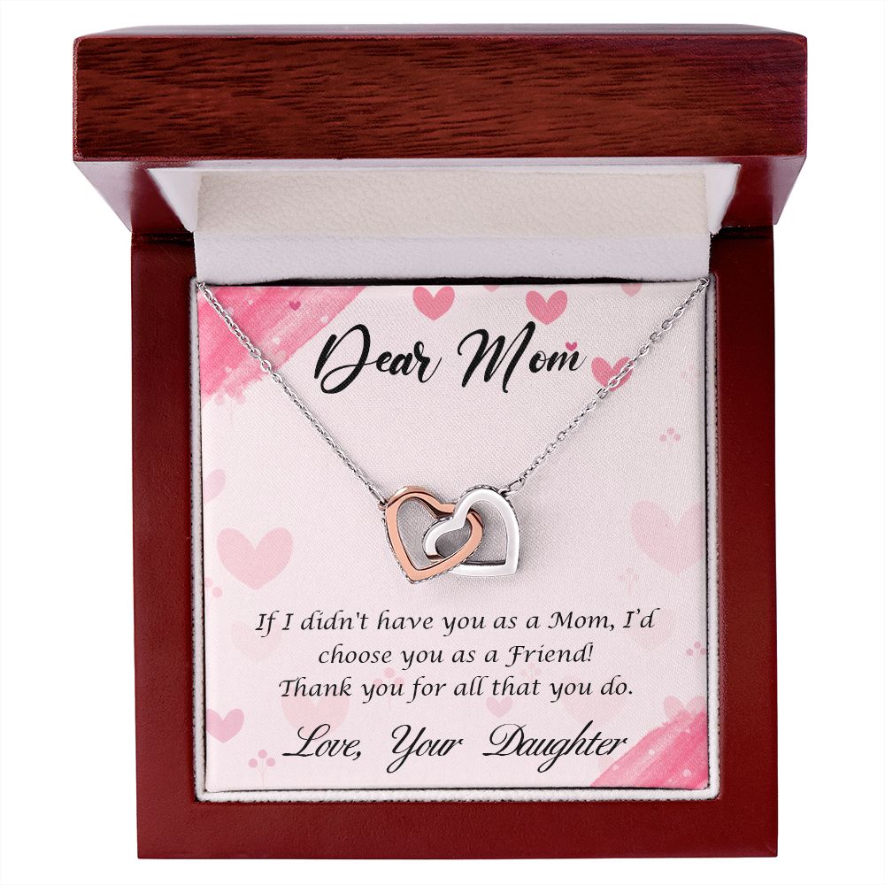 Interlocking Hearts Necklace - Mom